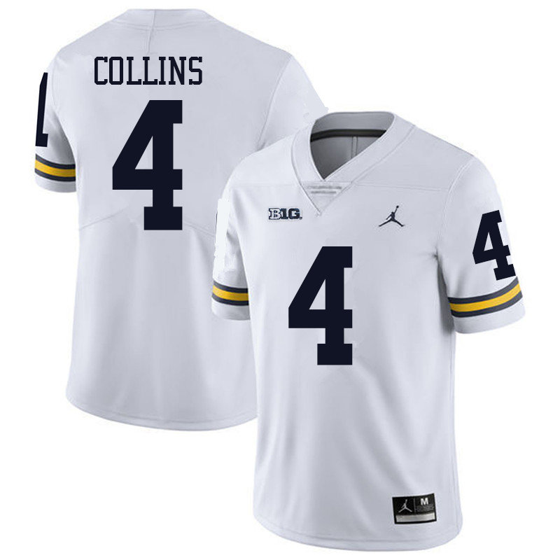 Jordan Brand Men #4 Nico Collins Michigan Wolverines College Football Jerseys Sale-White